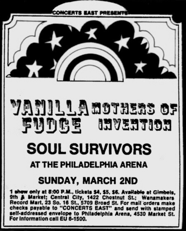 02/03/1969Arena, Philadelphia, PA